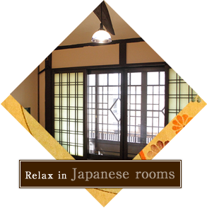 Relax in Japanese rooms